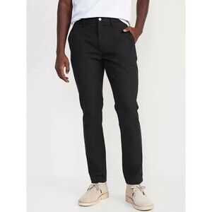 NWT Old Navy Lived in Chino Slim Black Pants Men Size 30x30